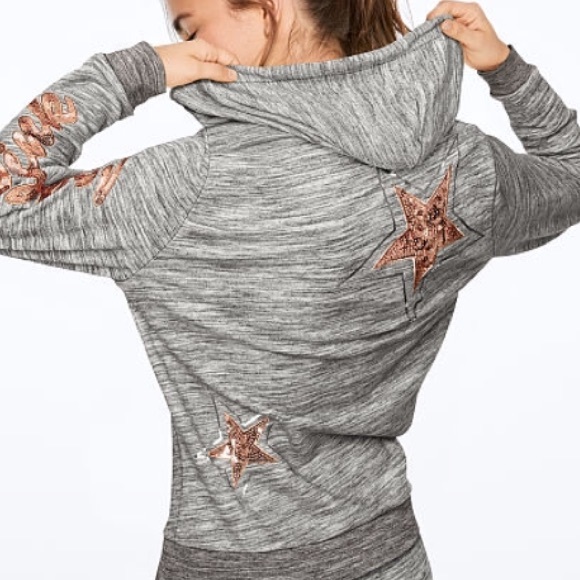 HTF PINK VS Bling Perfect Full Zip Hoodie New With Tag RARE - Picture 4 of 8